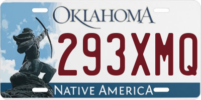 OK license plate 293XMQ