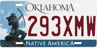 OK license plate 293XMW