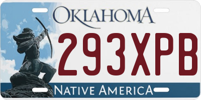 OK license plate 293XPB