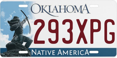 OK license plate 293XPG