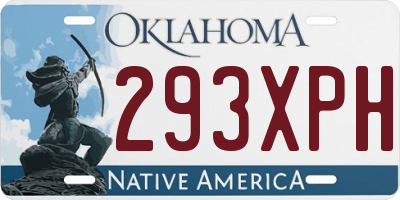OK license plate 293XPH