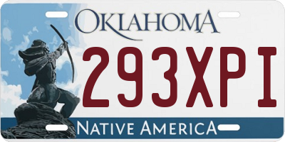 OK license plate 293XPI