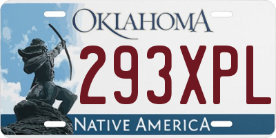 OK license plate 293XPL