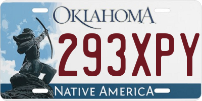 OK license plate 293XPY