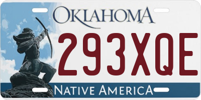 OK license plate 293XQE
