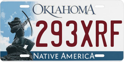 OK license plate 293XRF