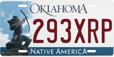 OK license plate 293XRP
