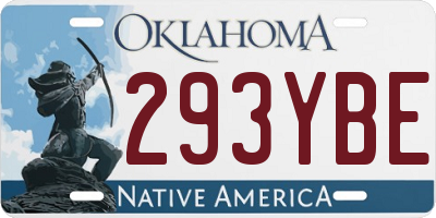 OK license plate 293YBE