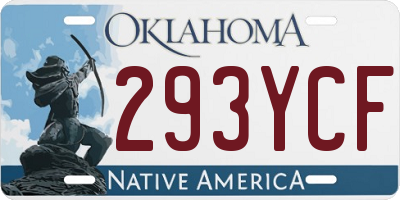 OK license plate 293YCF