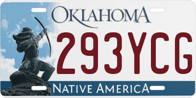 OK license plate 293YCG
