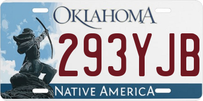 OK license plate 293YJB