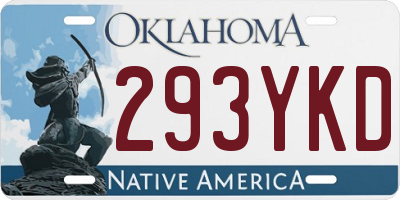 OK license plate 293YKD