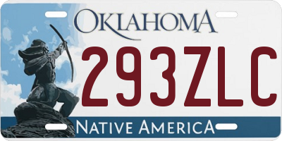 OK license plate 293ZLC