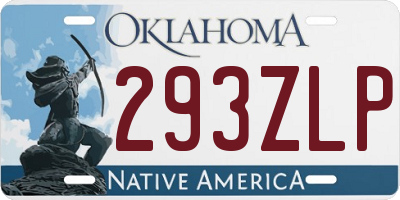 OK license plate 293ZLP