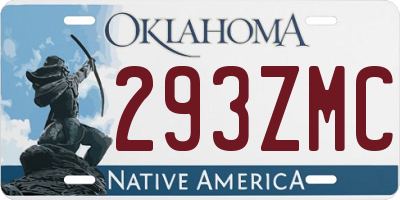 OK license plate 293ZMC