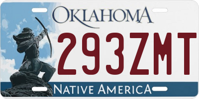 OK license plate 293ZMT