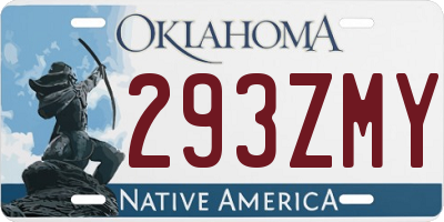 OK license plate 293ZMY