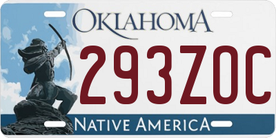 OK license plate 293ZOC