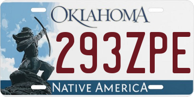OK license plate 293ZPE