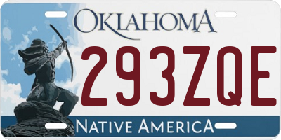 OK license plate 293ZQE