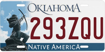 OK license plate 293ZQU