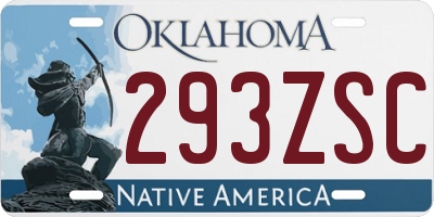 OK license plate 293ZSC