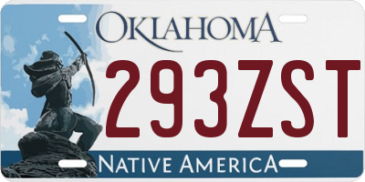 OK license plate 293ZST