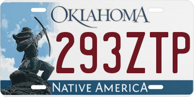 OK license plate 293ZTP