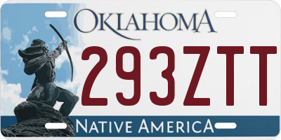 OK license plate 293ZTT