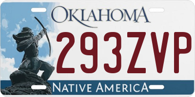 OK license plate 293ZVP