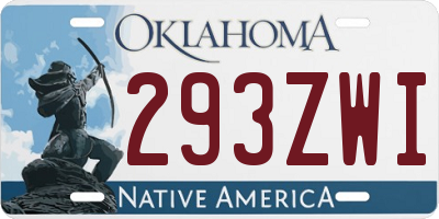 OK license plate 293ZWI