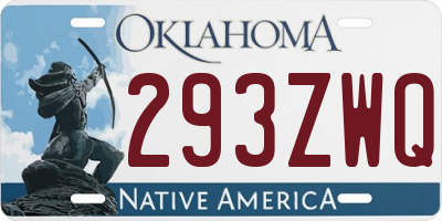 OK license plate 293ZWQ