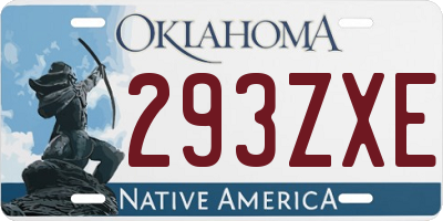 OK license plate 293ZXE