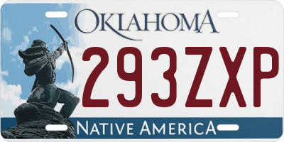 OK license plate 293ZXP