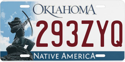 OK license plate 293ZYQ