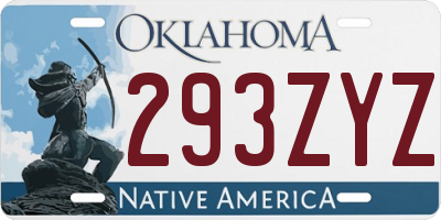 OK license plate 293ZYZ