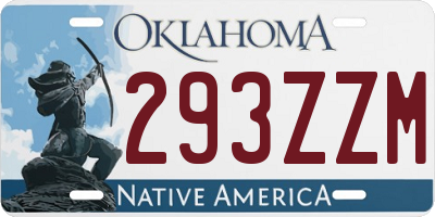 OK license plate 293ZZM