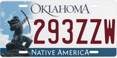 OK license plate 293ZZW