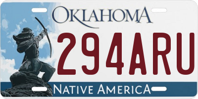 OK license plate 294ARU