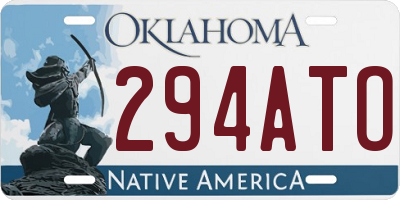 OK license plate 294ATO