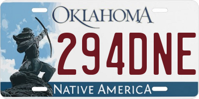OK license plate 294DNE
