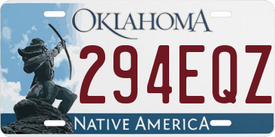 OK license plate 294EQZ