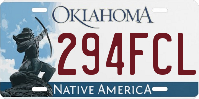 OK license plate 294FCL
