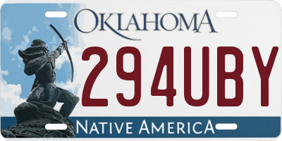 OK license plate 294UBY