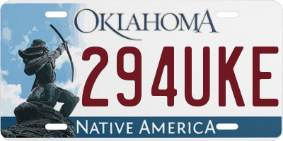 OK license plate 294UKE