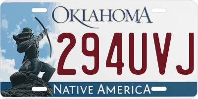 OK license plate 294UVJ