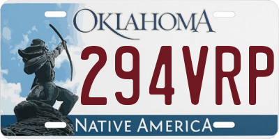 OK license plate 294VRP