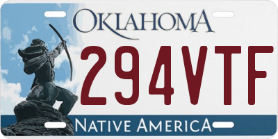 OK license plate 294VTF