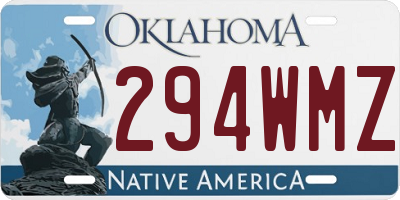 OK license plate 294WMZ