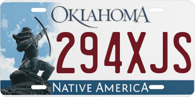 OK license plate 294XJS